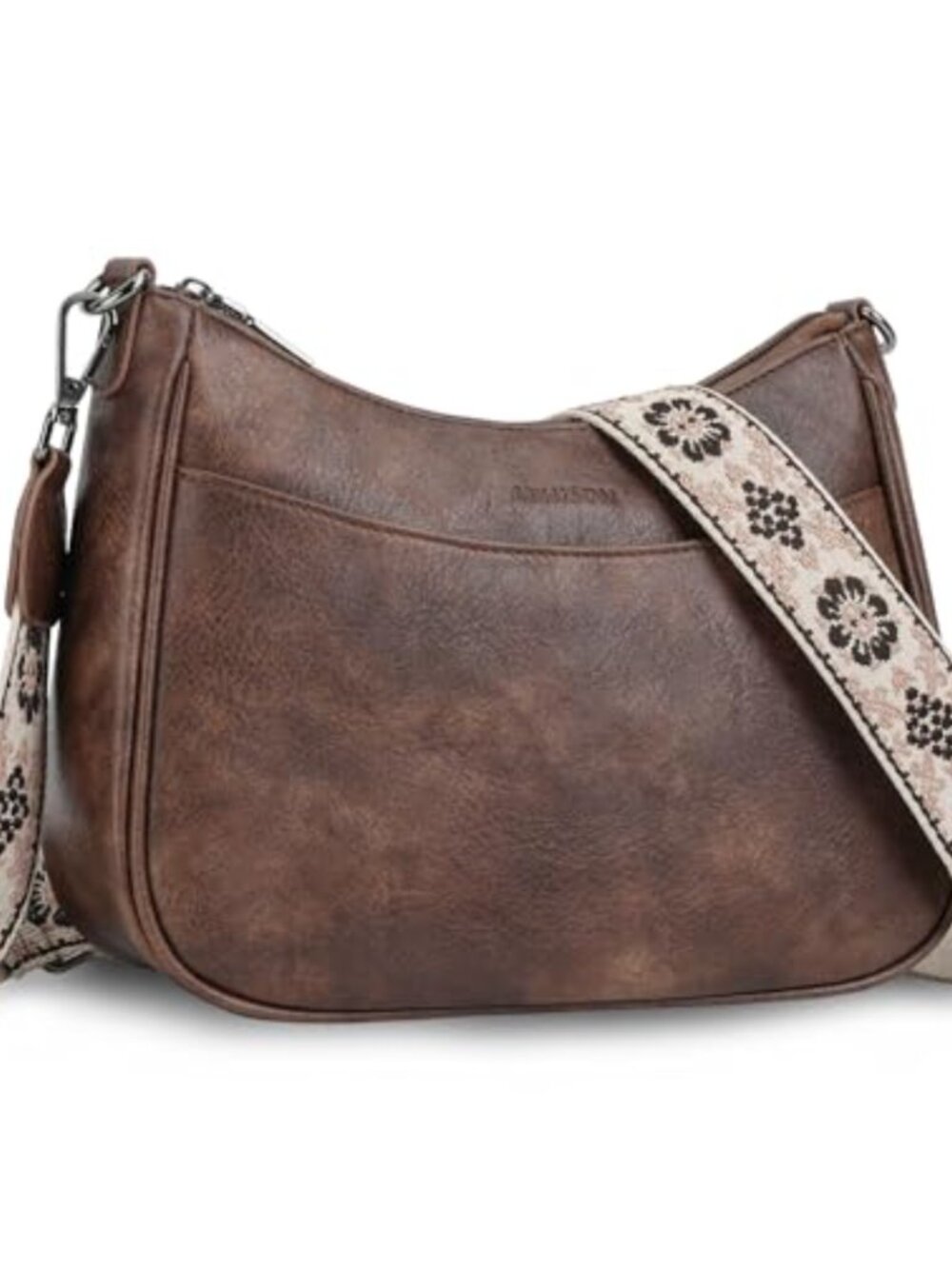 Vegan Leather Crossbody Bag Adjustable Strap Shoulder Purse